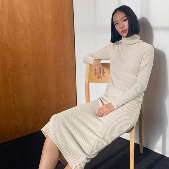 BNWT BABATON Traverse Turtleneck in Cobblestone Beige - Picture 2 of 4